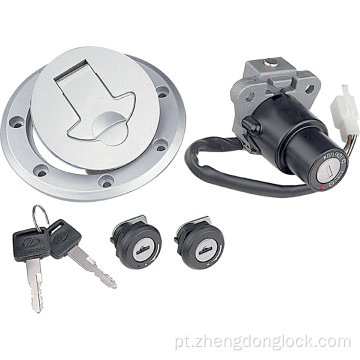 Conjunto de fechadura eletrônica com chave de ignição para peças de motocicleta